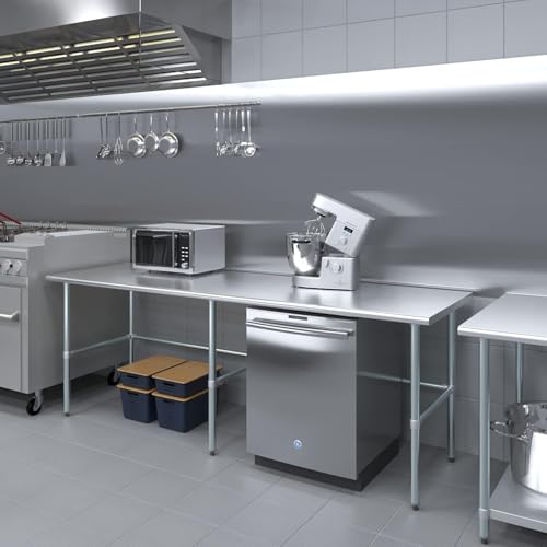 Image of 30 inchx96 inch Open Base Stainless Steel Work Table, NSF