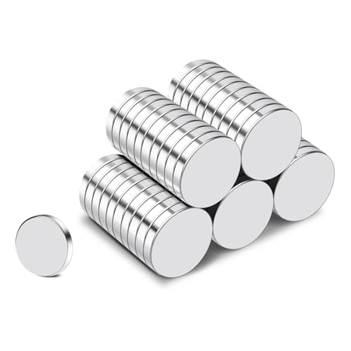 Image of TRYMAG Refrigerator Magnets 8x2mm 50Pcs, Small Round Rare Earth Magnets, Tiny Strong Neodymium Disc Magnets for Whiteboard, Fridge, Office, Hobbies, Crafts and Dry Erase Board