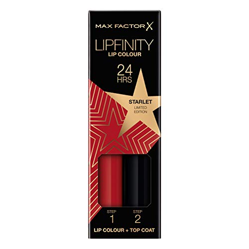 Max Factor Lipfinity Starlet, Long-Lasting, Two Step Lipstick, Vibrant Colour, Hydrating, Lasts 24 Hrs