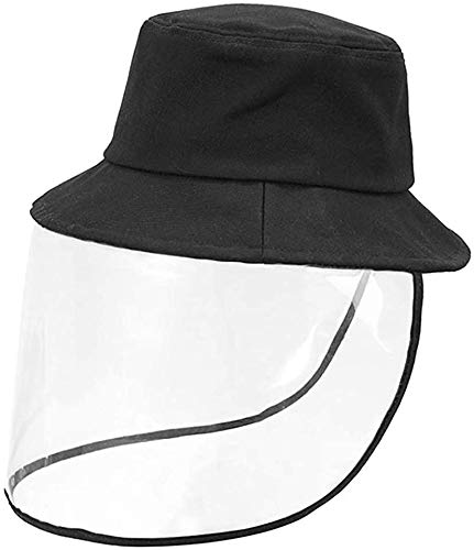 Tpcean Anti-Saliva-Schutzmaske für Damen, Outdoor, Fischerhut, Schwarz Cover