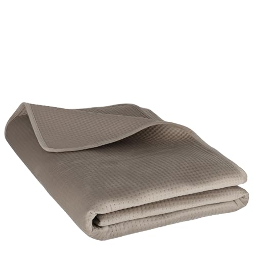 home&you - Colcha Pontoso, manta para sofá, cama, manta para el salón, manta de sofá, colcha de verano, manta ligera, 200 x 220 cm - Beige