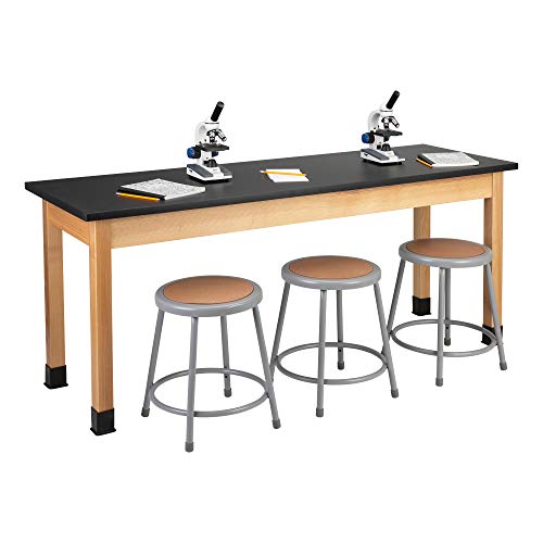 Learniture (24" W X 72" L Science Lab Table W/Chemical Resistant Top, Black #TOP1