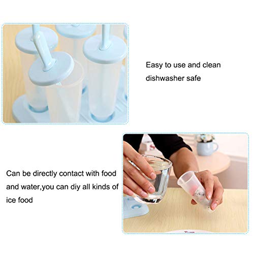Popsicle Molds Set Of 6 Reusable Frozen Ice Pop Maker For Homemade Popsicles Easy Release Diy Kids Ice Cream (Mixcolor Style 3) #TOP6