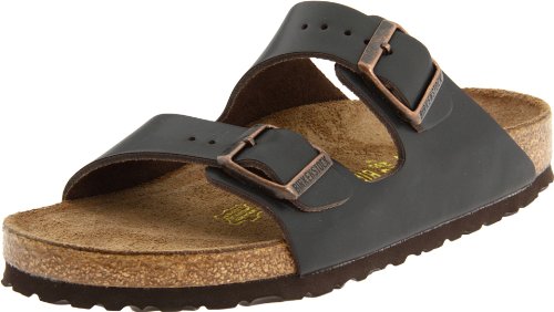 Birkenstock (ビルケンシュトック) 男女兼用 大人用 アリゾナ 天然レザー サンダル, ハンターブラウン。, 4-4.5 Women/2-2.5 Men