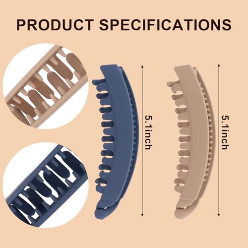 6 piezas Pinzas Banana para cabello grueso miniatura 2