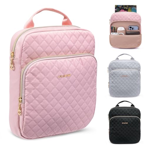 Aplufine capa de livro com zíper, bolsa protetora de livro, capa de livro para amantes de livros, capa de livro, estojo de transporte de livros para acessórios de livros, fornecedores de est