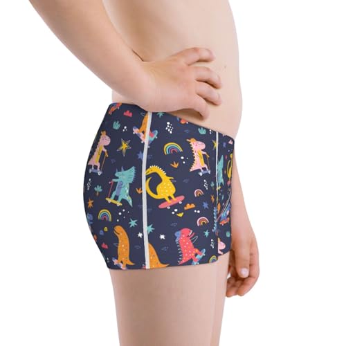 Boys' Cotton Boxer Brief Soft Underwear-Cartoon Dinosaur2