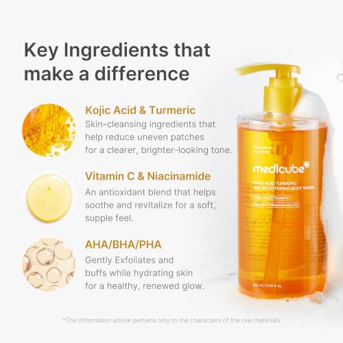 Image of medicube Kojic Acid Turmeric Brightening Body Wash, 33.81 fl.oz