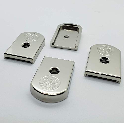 2 X Magazine Floor Plate 9mm Compatible with Beretta 92/96 Series Factory Magazines Nickel Plated