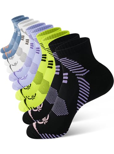 Image of Trusiel Ankle Compression Socks for Women Running Moisture Wicking 5 Pairs