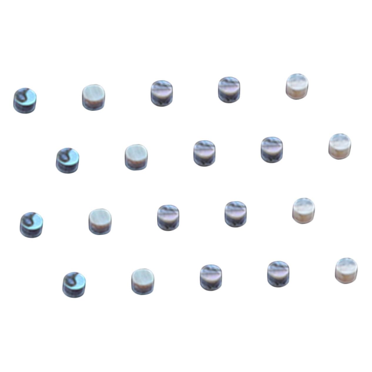 OFFSCH Guitar Fretboard Fret Dot Markers 20pcs Inlay Stickers 3mm Solid Shell Material Easy Application for Various Instruments
