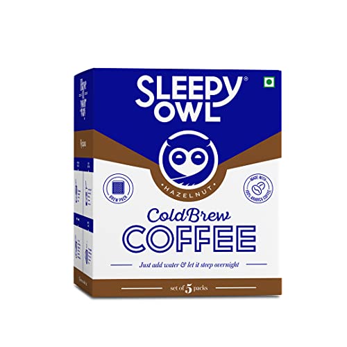 Sleepy Owl French Vanilla + Hazelnut Cold Brew Coffee Bags | Makes 30 Cups | Easy 3 Step Overnight Brew - No Equipment Needed | Medium Roast | 100% Arabica | Directly Sourced... - Image 2