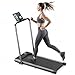 Laufband für Zuhause Klappbar – Upgraded Langlebig & Tragbar Elektro-Treadmill für Home-Fitness, mit Starkem Saugnapf-Tabletthalter & Fernbedienung, Max. 10 km/h für Cardio & Walking(Black)