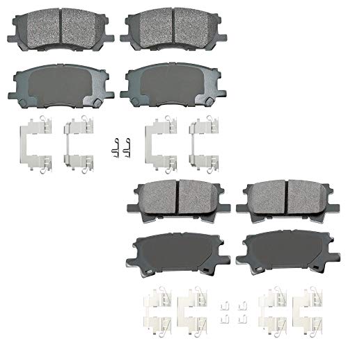 Akebono ProACT Front and Rear Ceramic Brake Pad Set Kit
