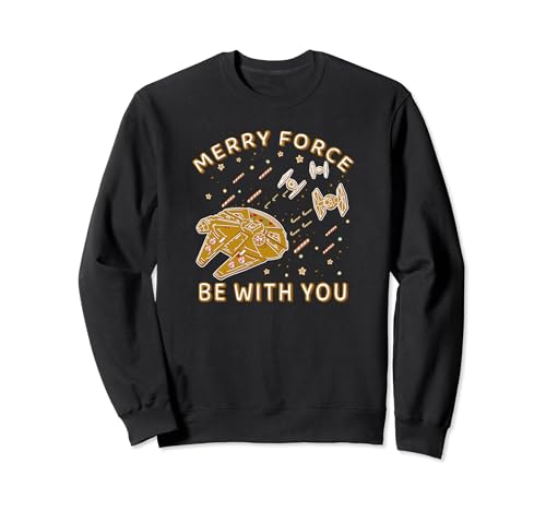 Sweat Star Wars Noël motif pain d'épice : pull de fêtes original et chaud