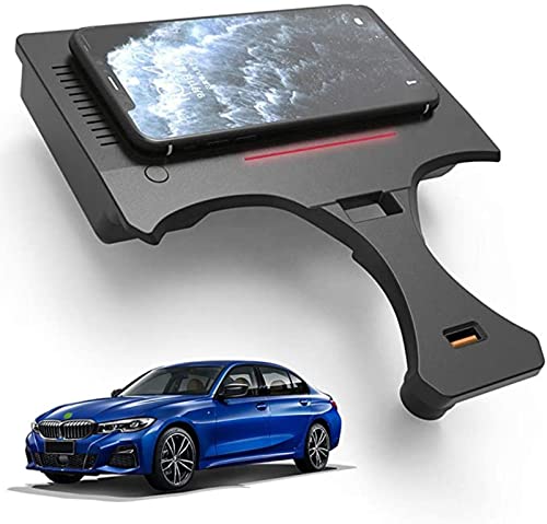 Car Wireless Charger for b m 3 Series G20 G28 2020 2021 Centre Console Accessory Panel with USB Charging Port 15W Fast for All Qi Phone Induction Charging pad
