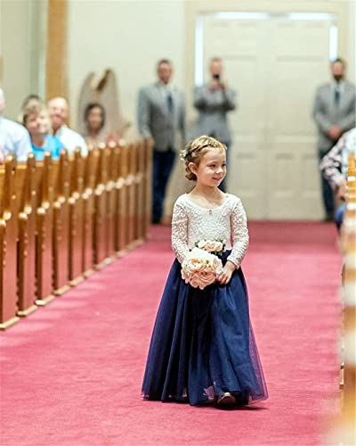 Image of Topmaker Flower Girl Dress for Toddler Baby Girls,Lace Tulle Dress for Wedding,Birthday Party,Photoshoot,Special Occasion