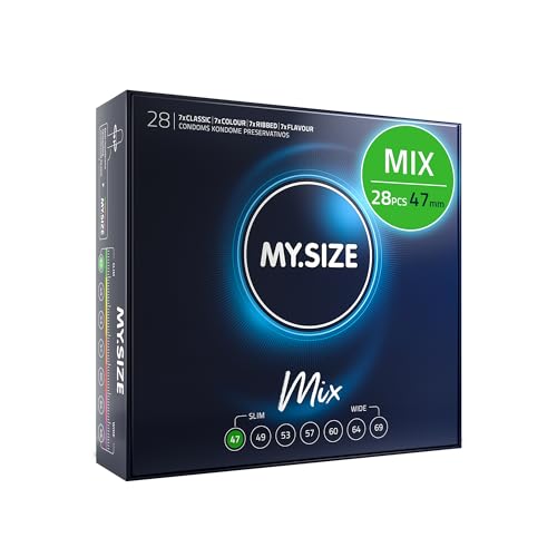 My.Size Mix préservatifs taille 1, 47 mm, grand pack, contenu 28 pièces