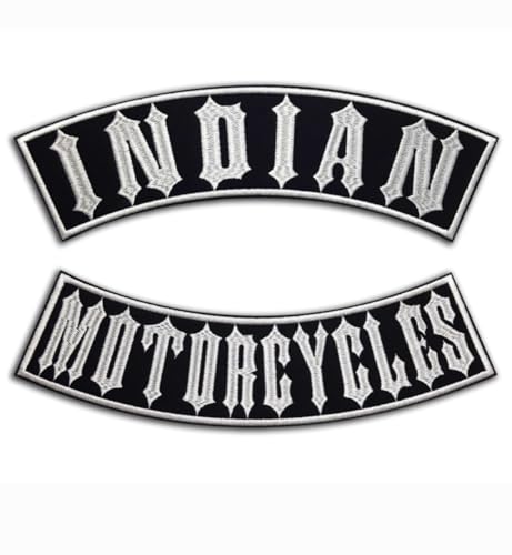 Juego de 2 parches bordados Rocker Indian | Motorcycle, parches termoadhesivos para chalecos y chalecos de moto, Iron On para decorar chaquetas, camisetas, bordados, parches biker, manualidades