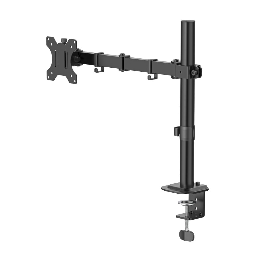 Supporto per monitor, regolabile in altezza, orientabile e inclinabile, estensibile, da 13" a 35"