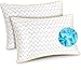 Teemour Pillows 2 Pack Shredded Memory Foam Pillow Bed Pillows for Neck & Shoulder Support, Cooling Pillow for Side, Back & Stomach Sleepers, With Breathable & Removable Cover 72x47cm