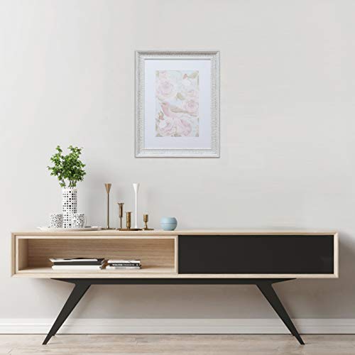 Ecohome 18X24 Picture Frame Distressed White - Matted For 12X18 Poster, Frames #TOP3