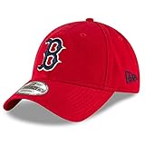 Material: 100% Baumwolle. New Era Boston Red Sox Core Classic 9TWENTY Adjustable MLB Cap ROT, One Size