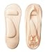 JARSEEN 2Pares Calcetines Invisibles Mujer Cortos Nylon Calcetines Cojín de Esponja De Soporte De Arco (2Beige, EU 39-42)