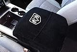 Seat Armour Official Licensed Embroidered Logo Auto Armrest Center Console Cover Designed for Ram 2014-2021 Cover fits All The Pics Shown Except Red X Photo FYI Ram Has Changed The Logo to Silver