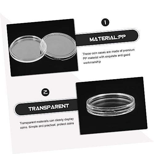Set de cajas para almacenar monedas transparentes miniatura 3