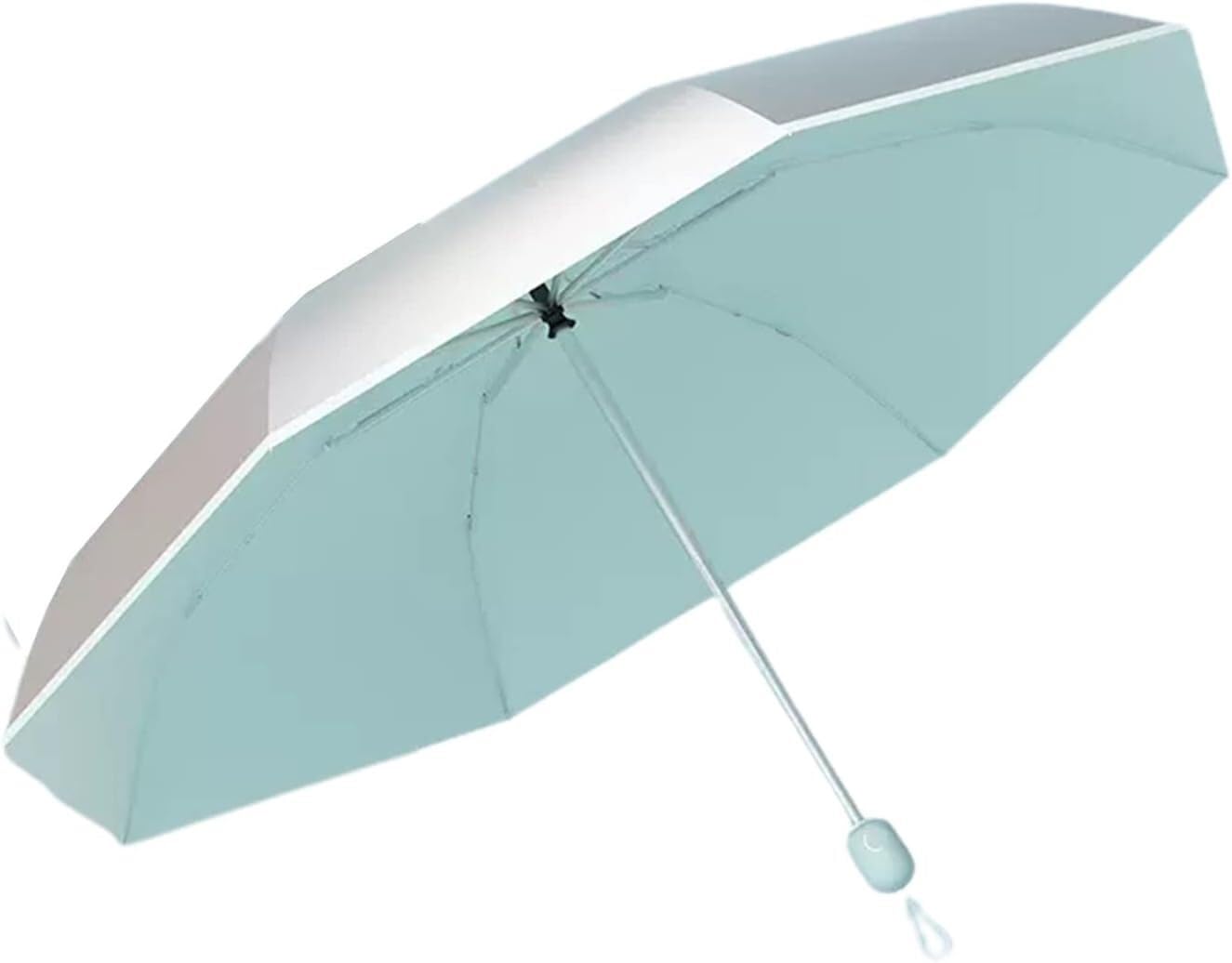 Parasole, Wiatroodporny parasol podróżny, 8-częściowy tytanowo-srebrny(Blue)