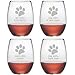 Dog Wisdom 21-ounce Stemless Wine Glasses (Set of 4) are great birthday gifts and couples gifts. The unique wine glasses are top gifts for wedding gifts and relaxation gifts for holiday gifts. The wine glass set are great housewarming gifts and bridal shower gifts as well as birthday gifts for men and birthday gifts for women.
