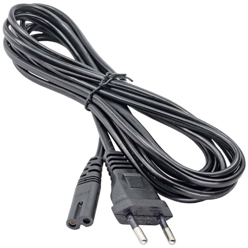 Akyga AK-RD-02A - Cavo di alimentazione per laptop a 2 pin IEC C7/CEE 7/16 Europlug, 3 m