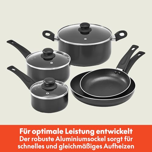 bella Kochgeschirr-Set, 12-teilige Töpfe und Pfannen mit Utensilien, antihaftbeschichtet, PFOA-frei, kratzfeste Kochfläche… – Ansicht 5