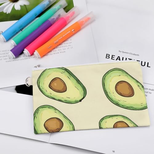 Cut Avocados Fashion Coin Purse Change Makeup Bag Canvas Pencil Pouch Travel4