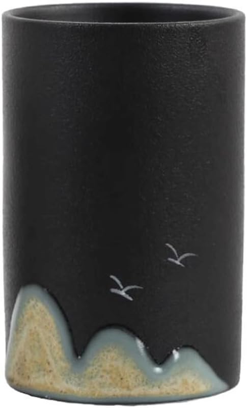 Pencil holder ceramic office desktop Chinese multifunctional makeup pen storage for students