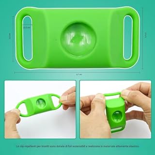 Aquality Pets Collare Antiparassitario Naturale, Ciondolo Repellente Per Pulci E Zecche Per Cani (Verde)