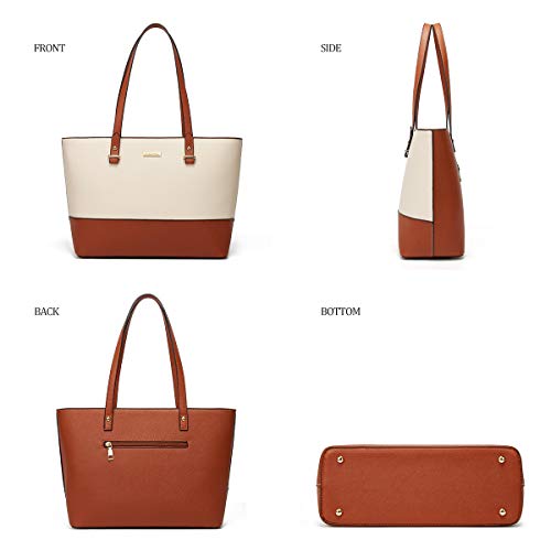 Image of Women Fashion Synthetic Leather Handbags Tote Bag Shoulder Bag Top Handle Satchel Purse Set