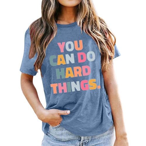 T-shirt décontracté pour femme avec impression lettres mode