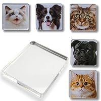 18 Stück Set zum Magnete Basteln & Selbst Gestalten – Klare 5x5 cm Fotomagnete Kühlschrankmagnete aus Acryl mit Kleberücken & Ferrit-Magneten für DIY-Deko (Küche, Büro, Schule)