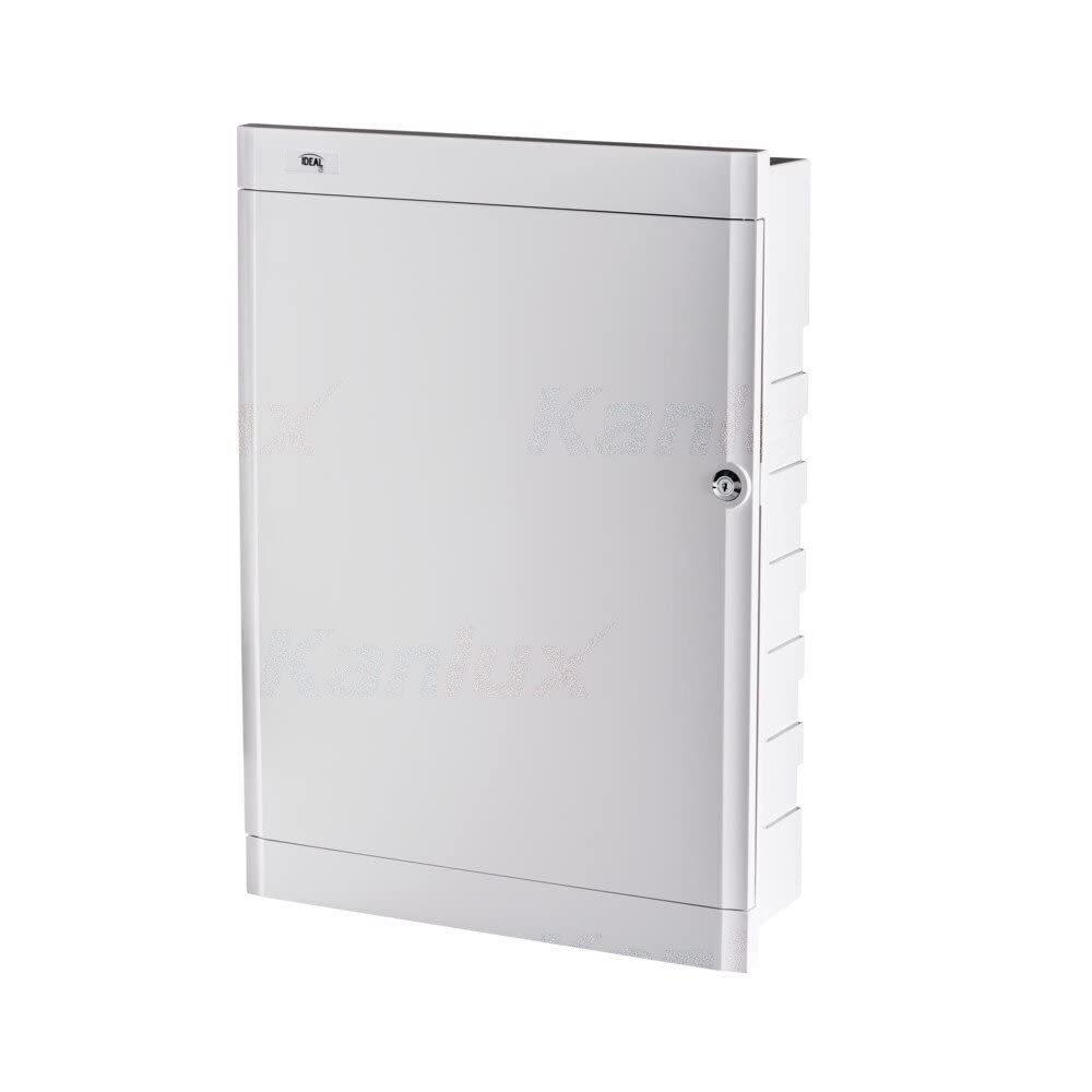 Cuadro eléctrico empotrado, color blanco, 3 x 18 p