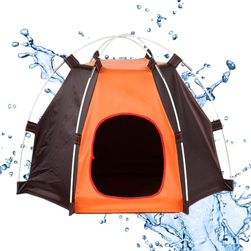 Tiendas para perros de gran tamaño | Tienda de campamento de poliéster para perros | Suministros de camping plegables Tiendas portátiles impermeables y resistentes para interiores, exteriores, césped,