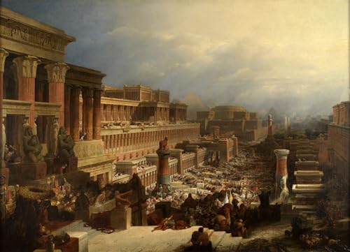 Peinture sur toile Le Départ des Israélites aux finitions artistiques de haute qualité
