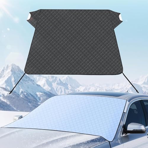 MEDZUK Copertura parabrezza invernale compatibile con Fiat Panda 312 319 2012-2024 2025 copertura parabrezza auto ultra spessa protezione solare anti polvere, neve ghiaccio