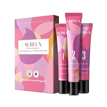 Trilogy Kit for PCOS Facial Hair Removal for Women - Clinical Grade Hair Remover for Women Chin Upper Lip - 3 Step System Lasts 3-4 Weeks - Soothing Gel with Aloe Vera & Vitamin E