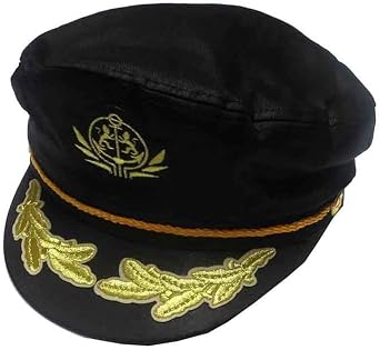 Captains Yachter Hat with Gold Emblem and Wings