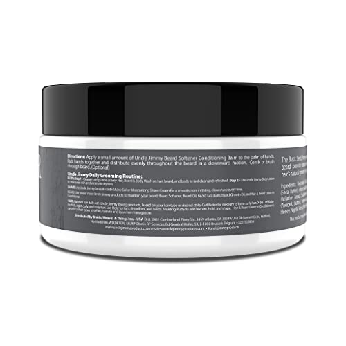 Uncle Jimmy Beard Softener, Conditioning Balm for Men | Hydrates, Smooths, Adds Shine & Tames Flyaway Hair | Made With Shea Butter, Honey 2 Fl Oz - Image 6