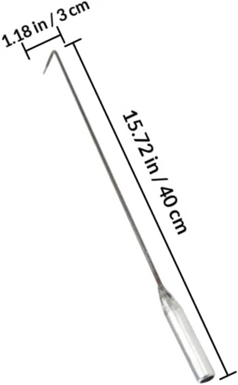 LABRIMP 8pcs Steel Fire Hooks Ash Removal Tools 40cm Long Multi-Purpose Stove and Fireplace Accessories for Heating Stove and BBQ Cleaning
