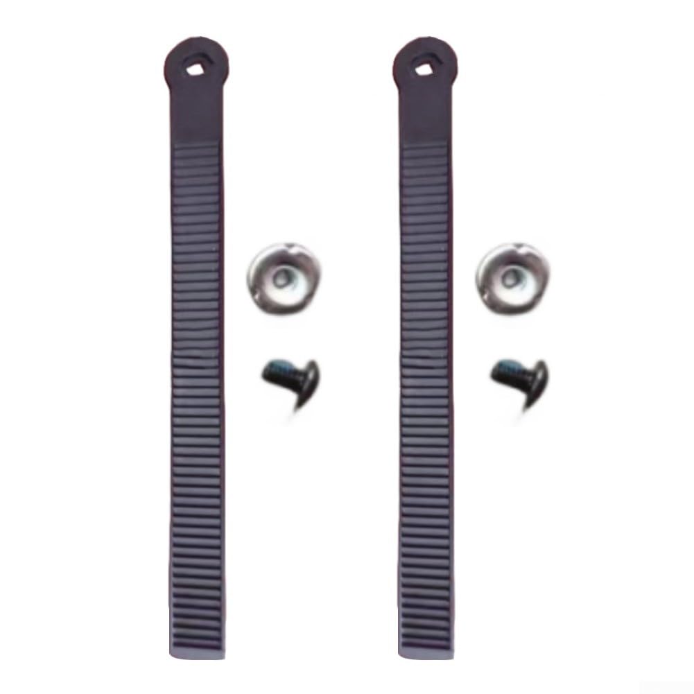 Cinghia per scaletta da snowboard e fibbie per riparazione di rilegature, materiale in nylon, lunghezza 265 mm/225 mm/205 mm, nero, include viti e dadi (205 x 20 mm)