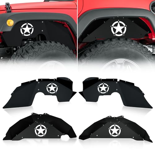 YZONA Front & Rear Inner Fender Liners Compatible with 2007-2018 Jeep Wrangler JK & JKU Unlimited...